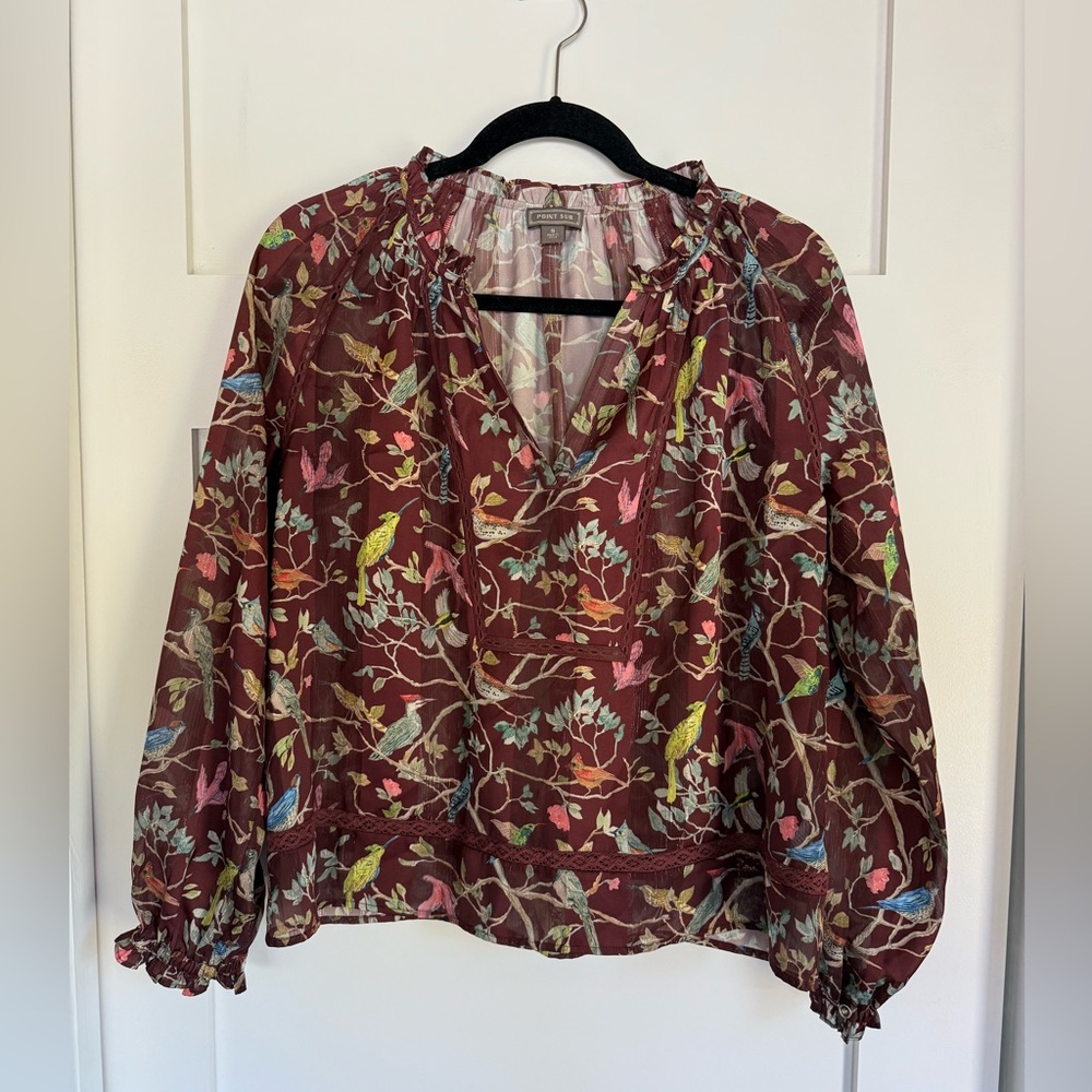 Point‎ Sur Floral Bird Blouse